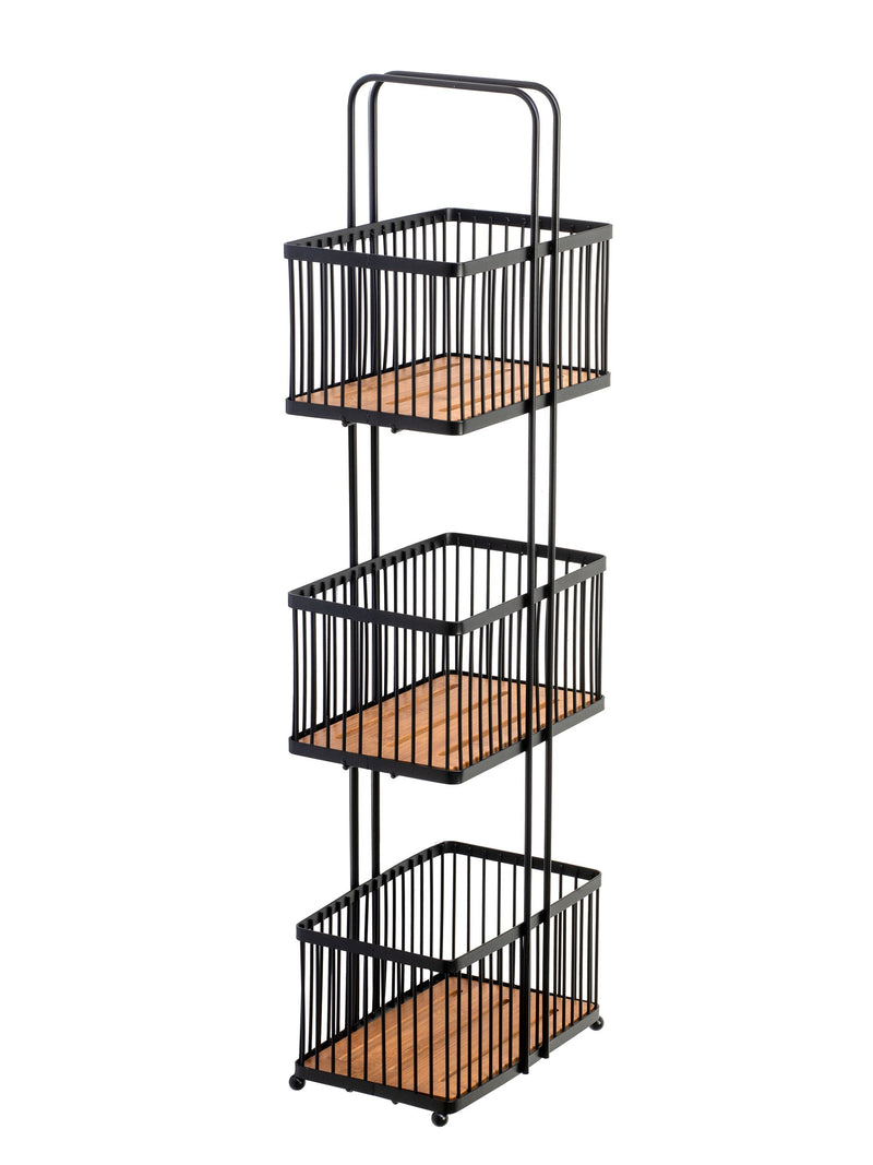 Croydex freestanding black 3 tier bathroom storage caddy - British product