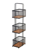Croydex freestanding black 3 tier bathroom storage caddy - British product