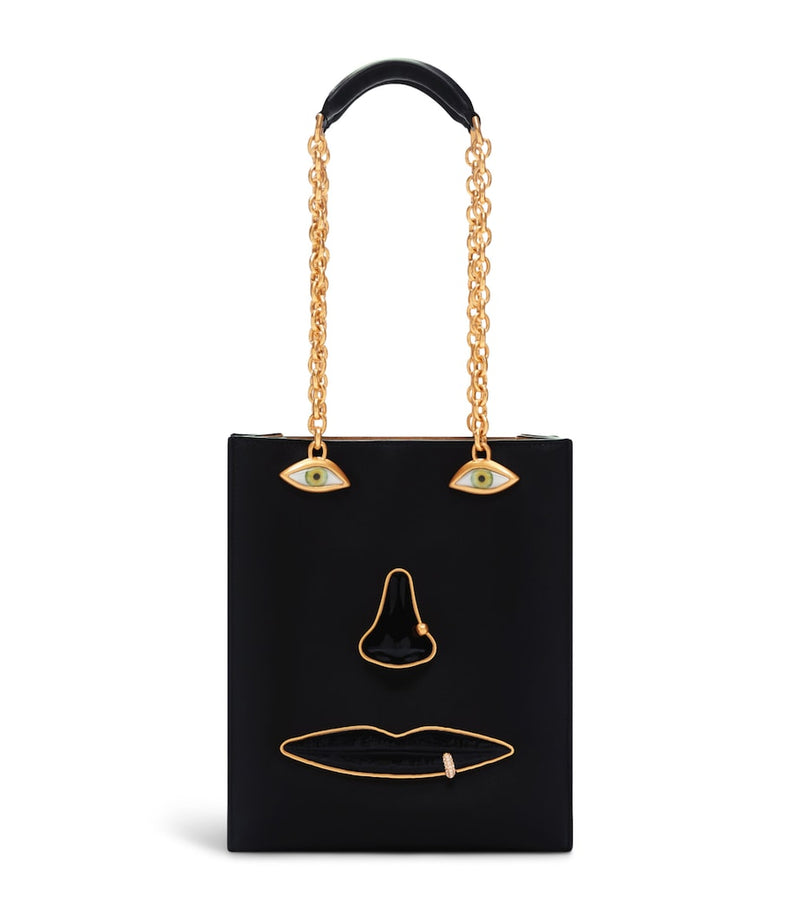 Schiaparelli leather face top-handle bag - British product