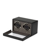 WOLF Cub double watch winder with cover in vegan leather - British product