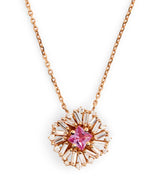 Harrods Suzanne Kalan Princess Flower Diamond and Pink Sapphire Rose Gold Necklace- Buy online at McGrocer