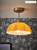 Next Clarke and Clarke Amber Scalloped Glass Pendant Light- Buy online at McGrocer