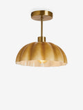 Clarke and Clarke Amber Scalloped Glass Pendant Light, UK version
