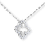 Costco 0.38ct round brilliant quatrefoil diamond pendant 18ct white gold, imported from the UK