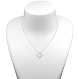 Costco 0.38ct round brilliant quatrefoil diamond pendant 18ct white gold, imported from the UK