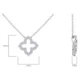 Costco 0.38ct round brilliant quatrefoil diamond pendant 18ct white gold, imported from the UK
