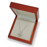 Costco 0.38ct round brilliant quatrefoil diamond pendant 18ct white gold, imported from the UK