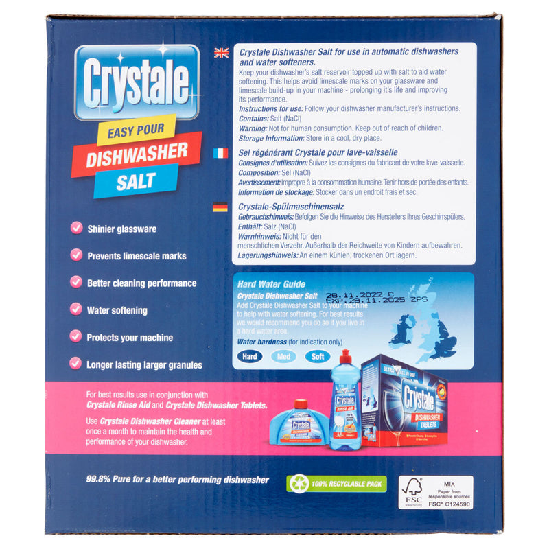 Crystale dishwasher salt 4 x 2kg - British product