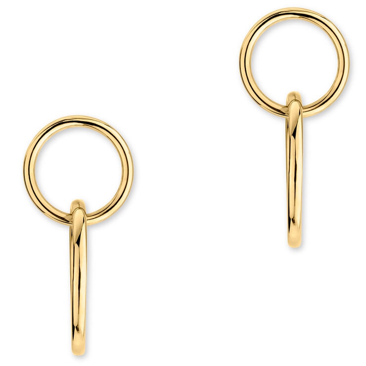 Costco 14ct yellow gold interlocking hoop earrings (British brand)