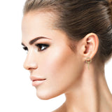 Costco 14ct yellow gold interlocking hoop earrings (British brand)