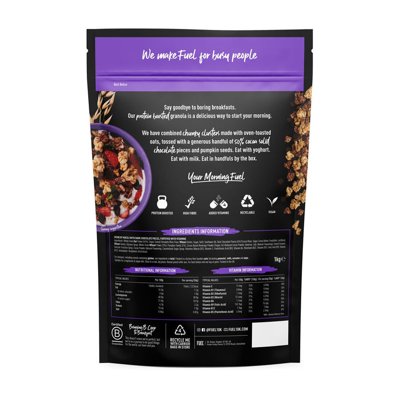 Fuel 10k chocolate granola 1kg - British product