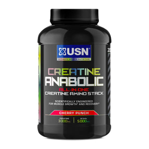 USN Creatine Anabolic Cherry Punch Muscle Building Supplement 900g
