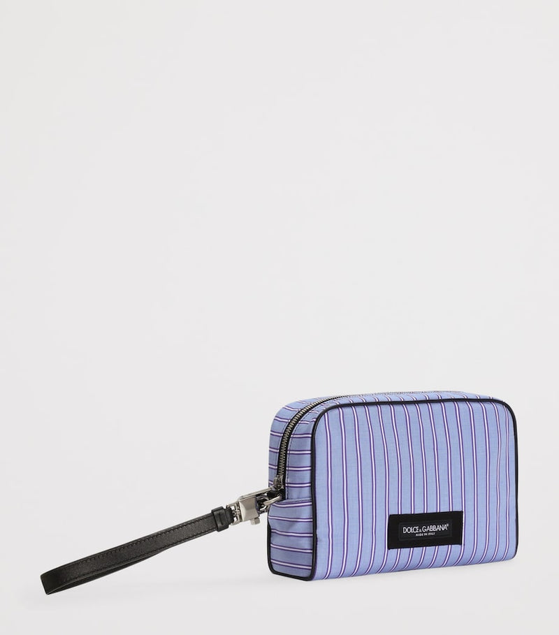 Dolce&Gabbana striped cotton clutch bag, imported from the UK