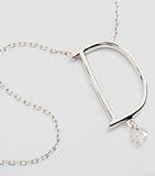 Persée white gold diamond alphabet necklace (British brand)