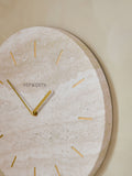 Natural Hallie wall clock 40cm, imported from the UK