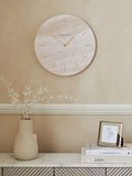 Natural Hallie wall clock 40cm, imported from the UK