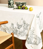 Harrods cotton-linen Toile de Jouy tablecloth - British product