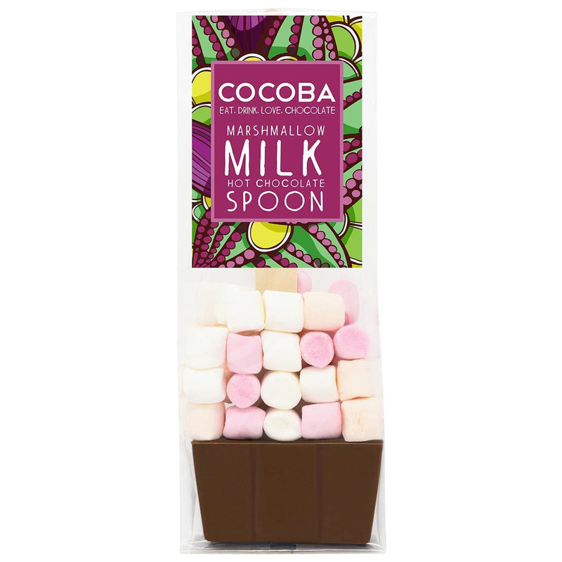 Cocoba Milk Chocolate Hot Chocolate Spoons with Marshmallows 10x50g - British product
