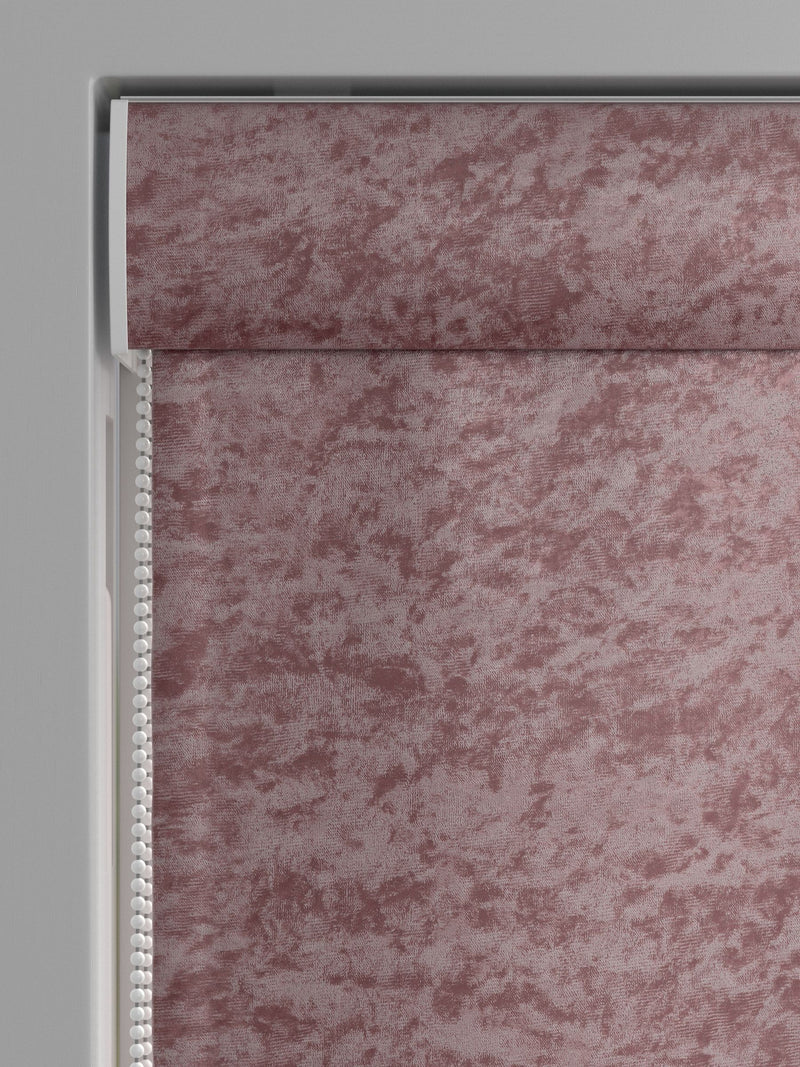 Pink crushed made to measure roman blind - British product