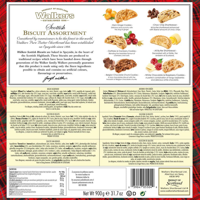 Walkers Scottish biscuit assortment 900g (British brand)