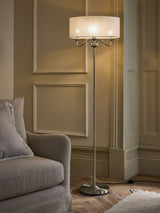 Next Brushed Nickel Burford 3 Light Floor Lamp- Buy online at McGrocer