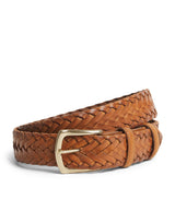 Harrods Elliot Rhodes Braided Leather Belt- Buy online at McGrocer