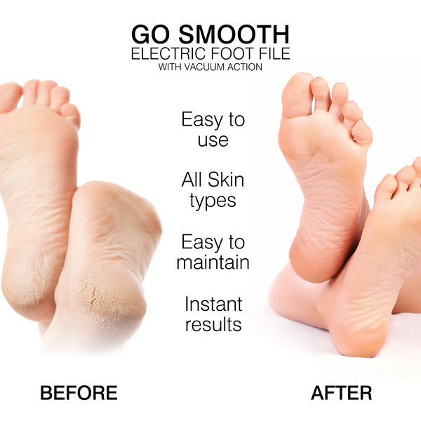 Rio Electric Foot File Go Smooth Vacuum Action, imported from the UK