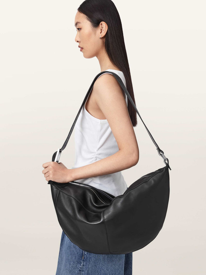 AllSaints Black Luna shoulder bag - British product