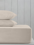 Stone Cotton Rich Deep Fitted Bed Sheet