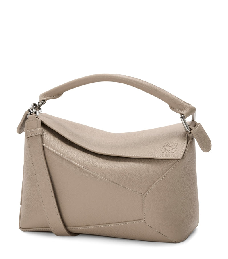 LOEWE small Puzzle top-handle calfskin leather bag (British brand)
