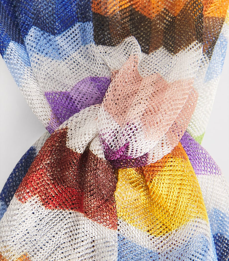 Missoni Stirnband mit Zickzackknoten vorne, importiert aus dem Vereinigten Königreich
