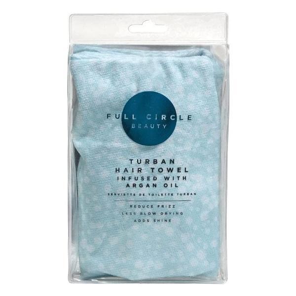 Full Circle Beauty argan oil turban blue spot microfibre (British brand)