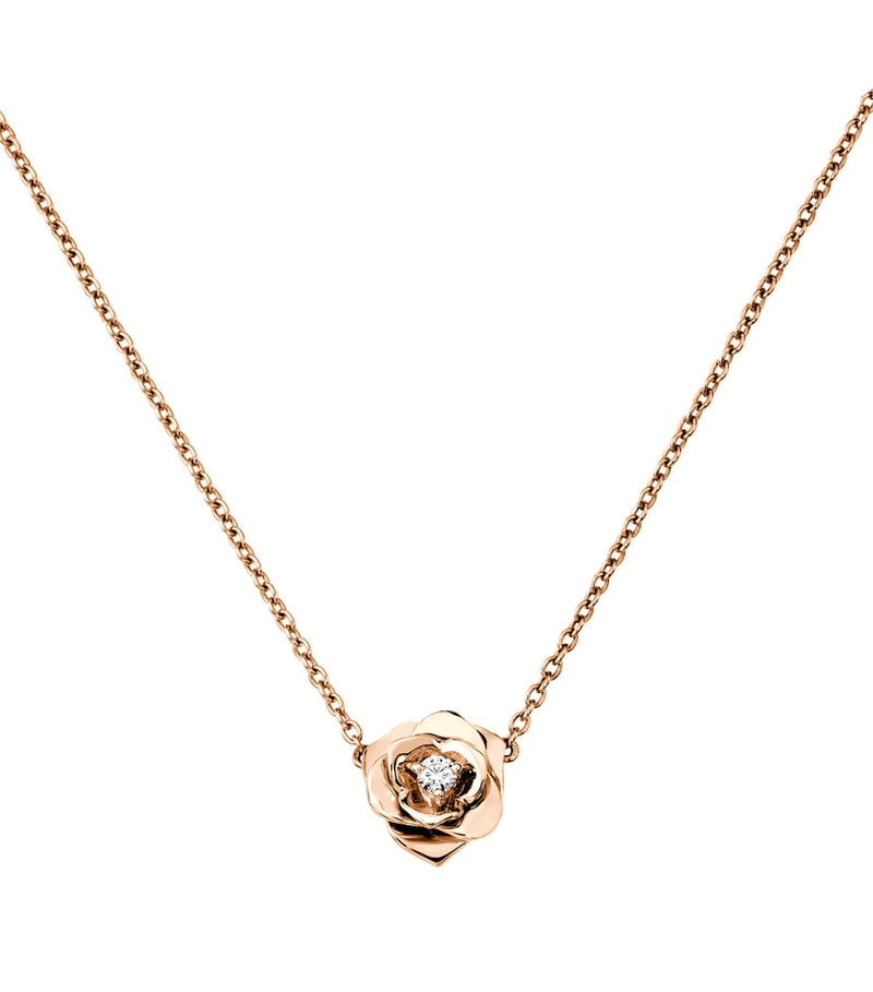 Piaget rose gold diamond pendant necklace - British product