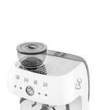 Smeg EGF03WHUK espresso coffee machine with grinder (British brand)