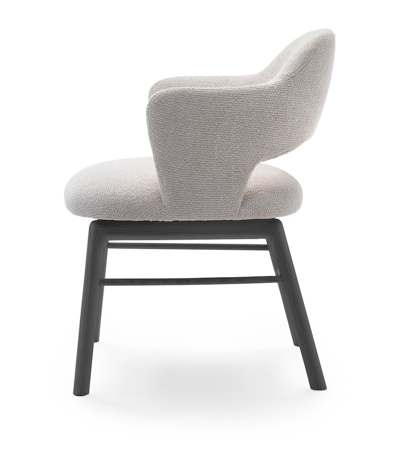 Flexform Alma dining chair fabric seat 58cm 60cm, imported from the UK