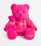 Harrods plush bear keyring with removable hoodie, 9cm height, UK version