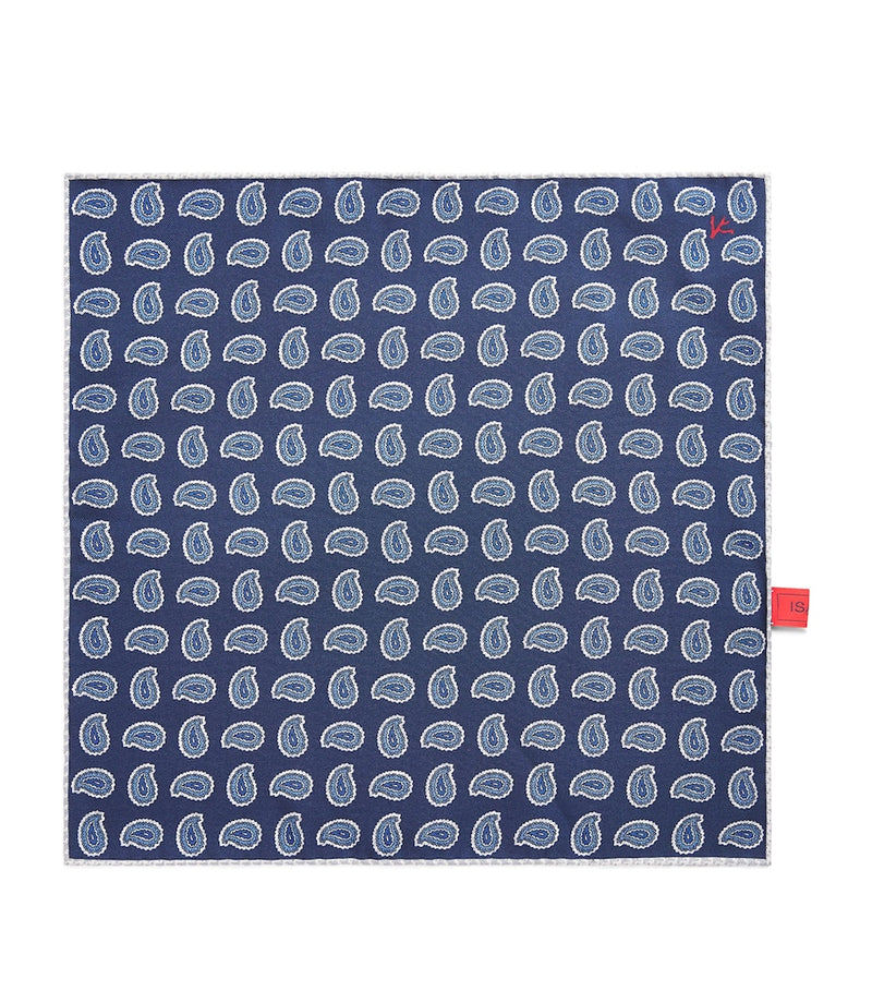 Isaia paisley print pocket square 33cm (British brand)
