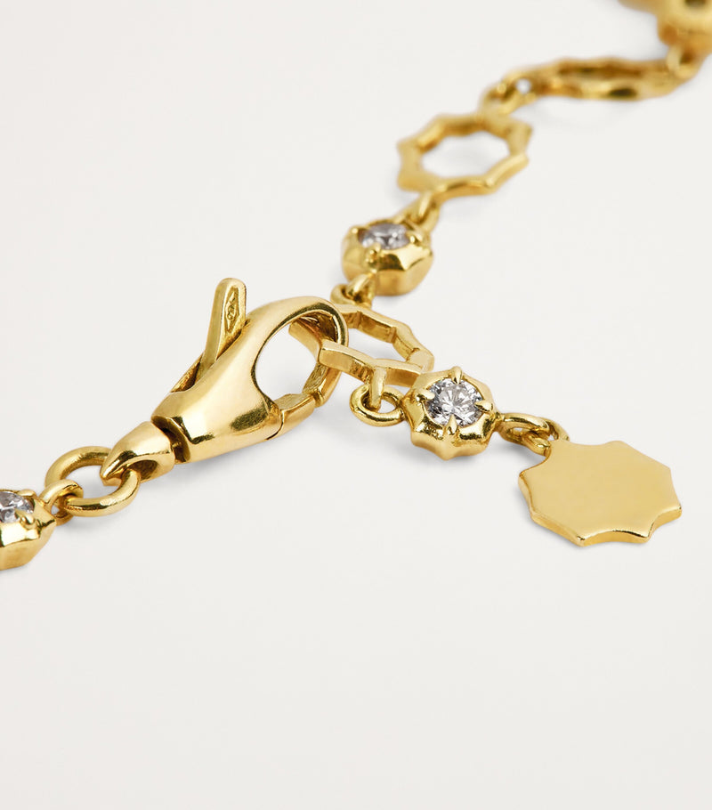 Jade Trau yellow gold diamond Maverick Line bracelet, imported from the UK
