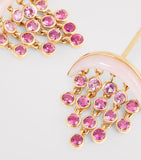 Emily P. Wheeler Baby Fringe earrings with pink opal and sapphire, UK version
