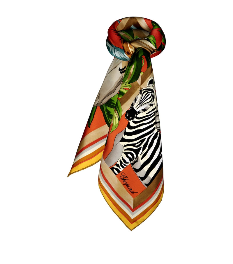 Chopard silk twill scarf 90x90cm, imported from the UK