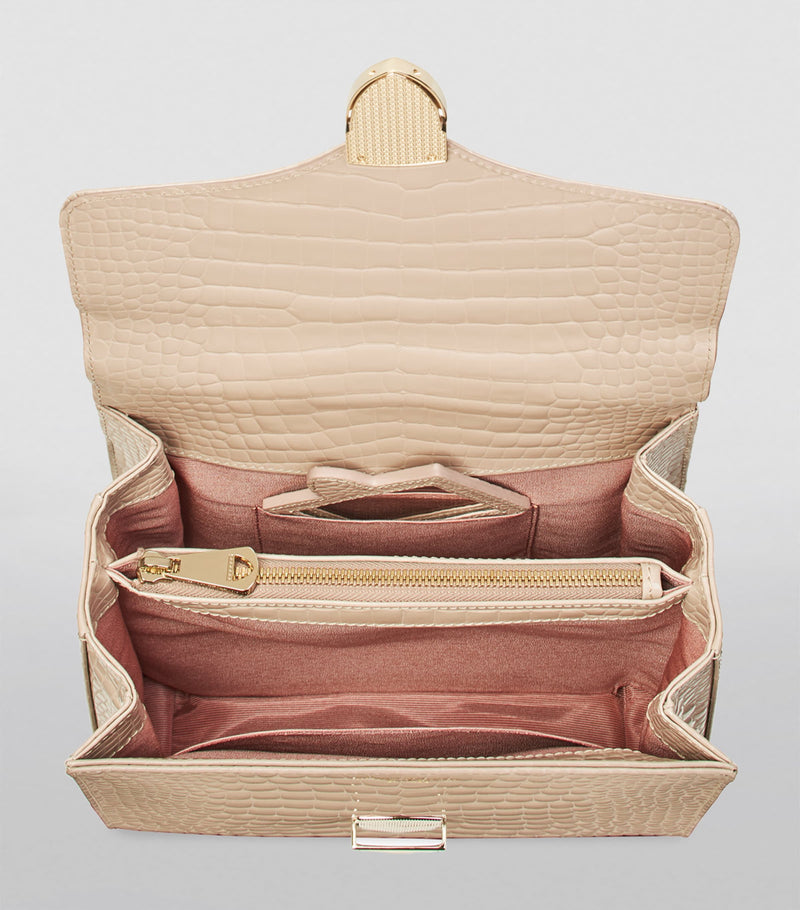 Aspinal of London Mayfair top-handle handbag in leather (British brand)