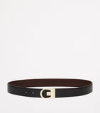 Saint Laurent reversible calfskin belt 3cm, imported from the UK
