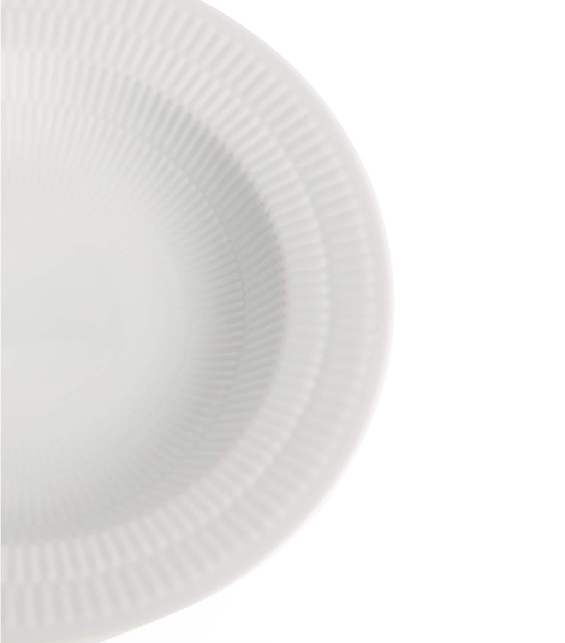 Royal Copenhagen white fluted deep plate 21cm, imported from the UK