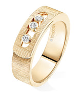 Harrods Messika Move Noa Diamond and Yellow Gold Chiselled Ring (0.10ct)- Buy online at McGrocer