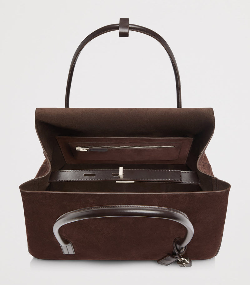 TOM FORD Eclipse shoulder bag in large suede (British brand)