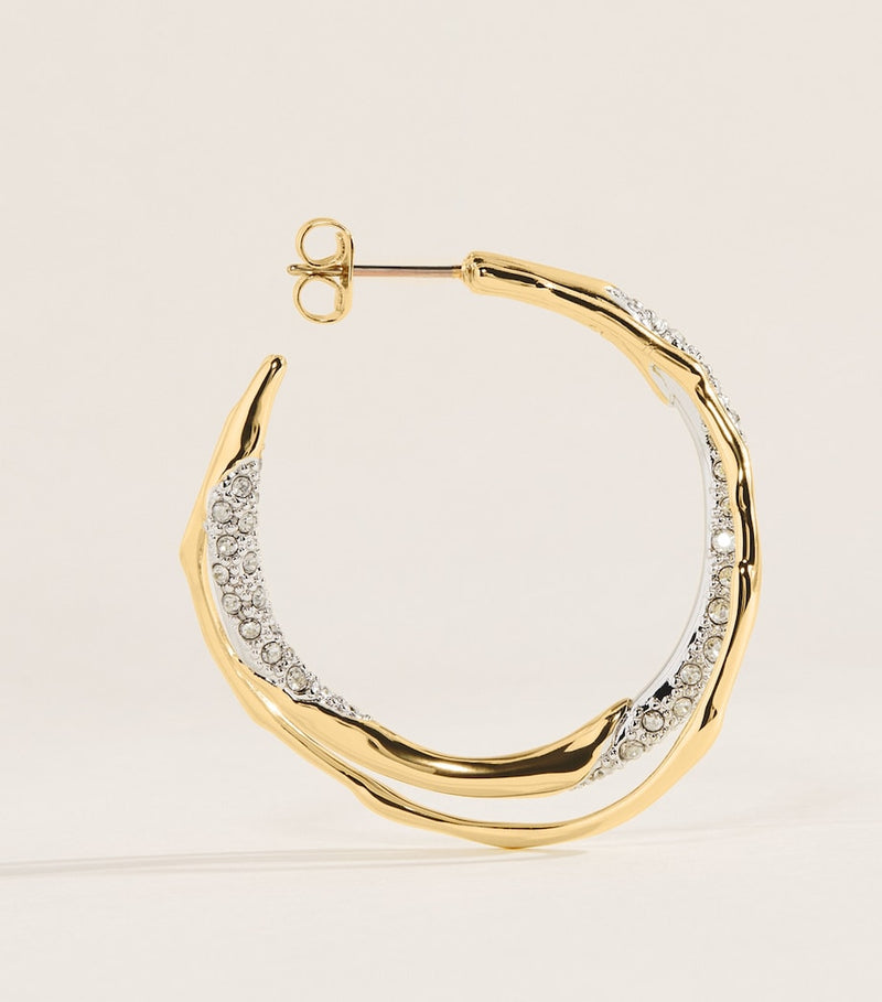 Alexis Bittar small gold-plated Solanales crystal twist earrings - British product