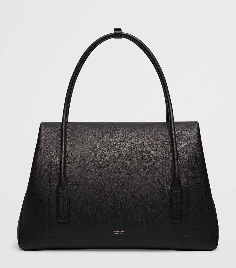 TOM FORD Eclipse shoulder bag in grained leather - British product