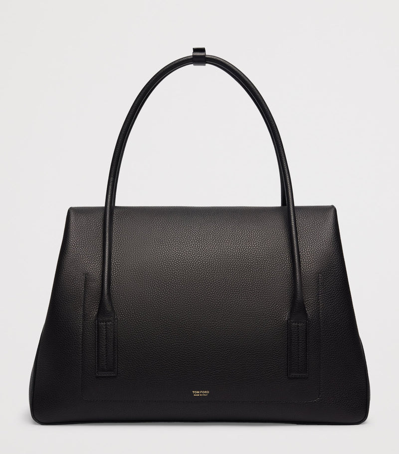 TOM FORD Eclipse shoulder bag in grained leather - British product