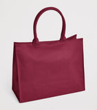 Harrods tote bag burgundy cotton twill - British product