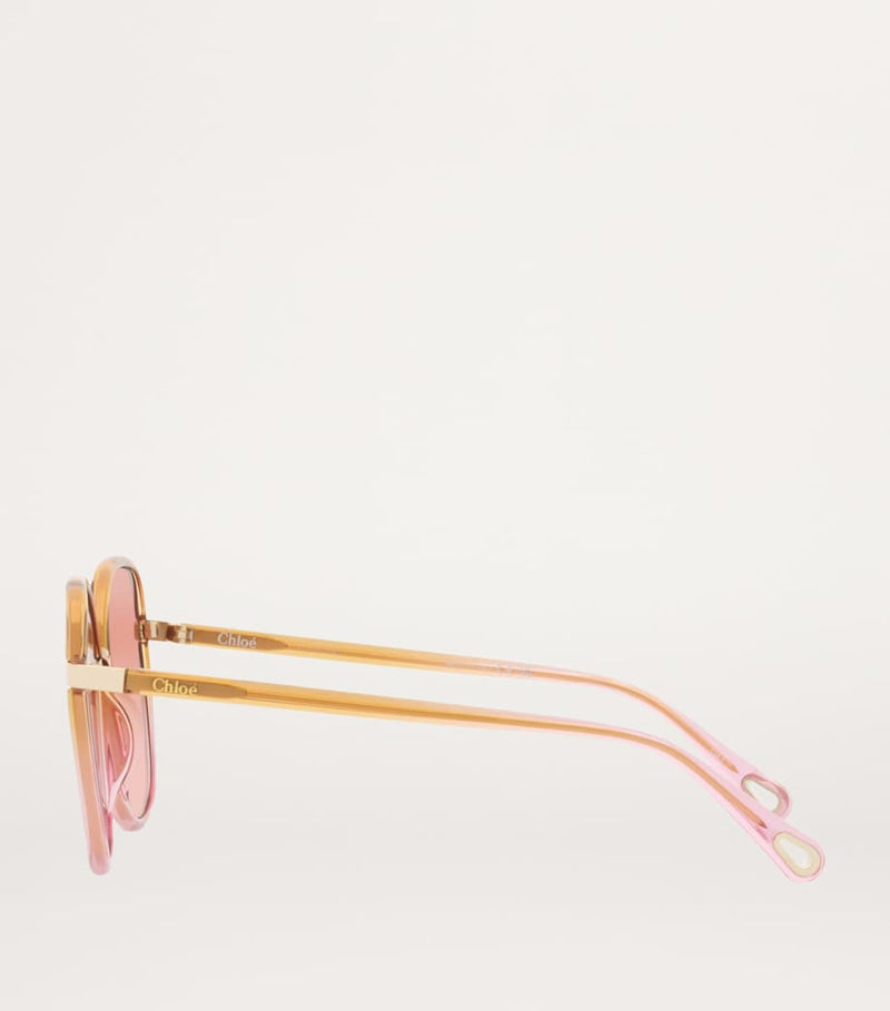 Chloé oversized square sunglasses with graduated tint (British brand)